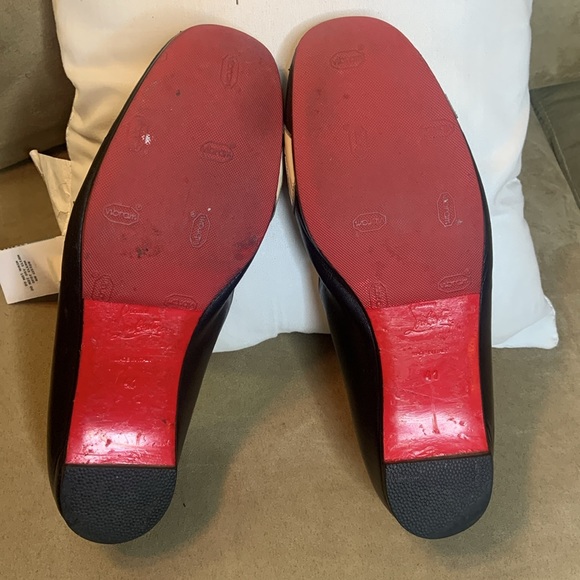 BLACK LOUBOUTIN SHOES WITH BLACK AND NUDE, RED SOLE 41 FITS LIKE A 40 vintage - Picture 4 of 10